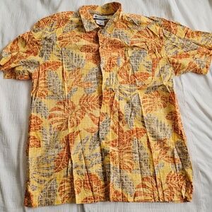 COLUMBIA Men's Hawaiian Print Button Up